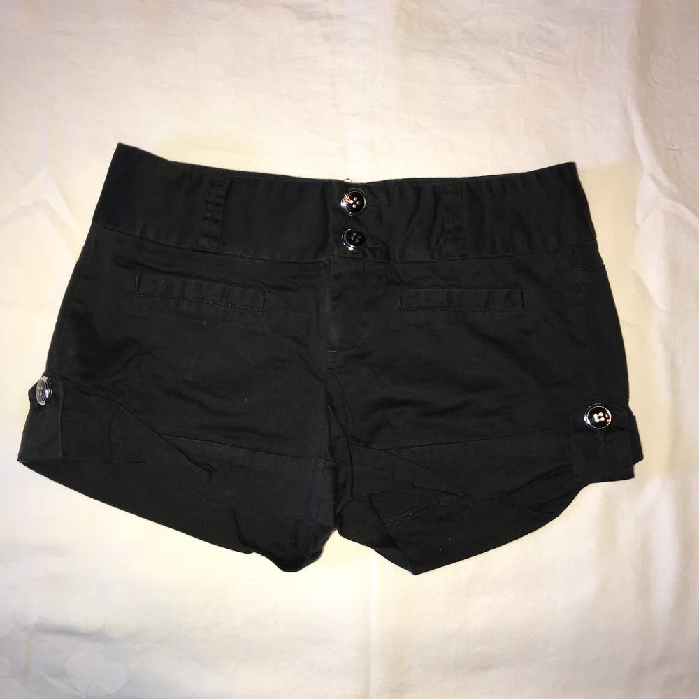 HeartSoul Black Cuff Shorts Sz 7